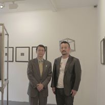 林 景一英国駐箚特命全権大使（ロンドンでの個展会場にて）With Keiichi Hayashi  the Japanese ambassador to the United Kingdom.